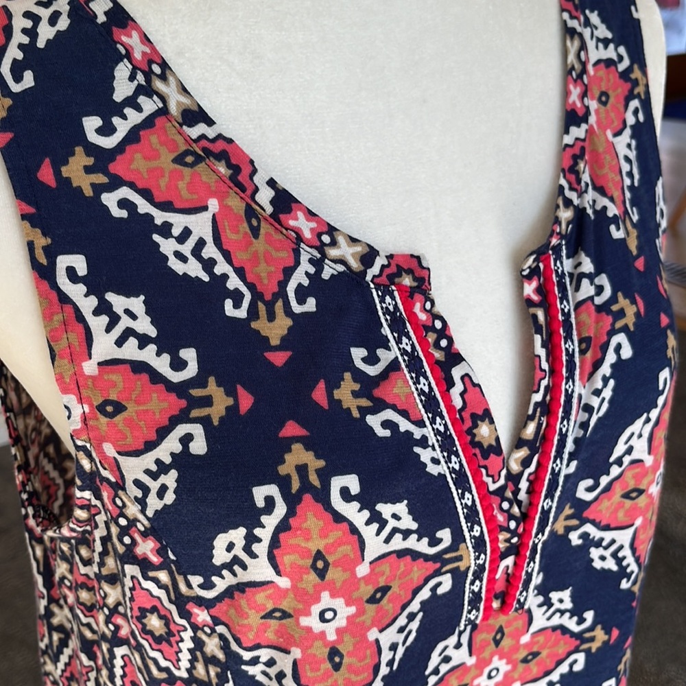 🐢Anthropologie Akemi + Kin Galapa Tank blue pink NWOT size large